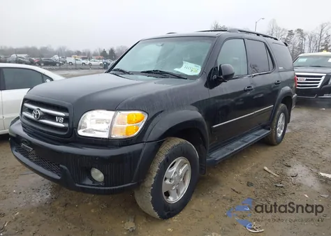 2002 Toyota Sequoia Limited V8 z USA, uszkodzony, nr VIN 5TDBT48A52S099905
